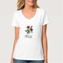 Brud Baby Röd Rosbukett Möhippa T Shirt