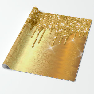 Brud- bröllop för guld- metalliskt Sparkly Presentpapper