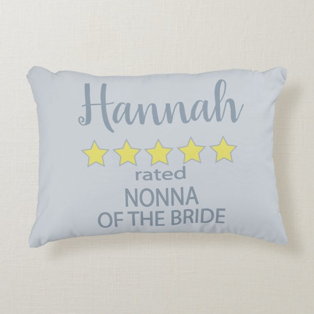 Brud & Bröllopskompani 5 stjärnor Brudens Nonna Prydnadskudde (Framsidan)