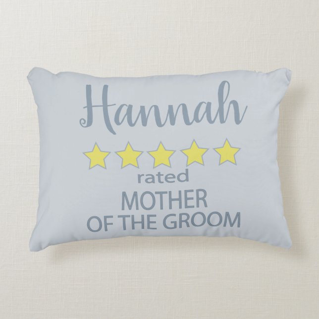 Brud & Bröllopskompani 5 stjärnor Mor till Brudgum Prydnadskudde (Framsidan)