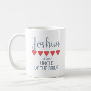 Brud & Bröllopsparty 5-hjärtig farbror till bruden Kaffemugg
