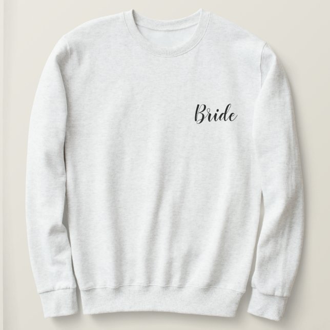 Brud, bröllopspresenter, gåva förlovningsmeddeland t shirt (Design framsida)
