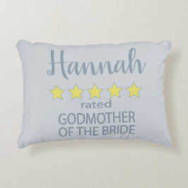 Brud & Bröllopssällskap 5-stjärnig Gudmor till Bru Prydnadskudde