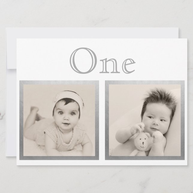 Brud Brudgum Anpassad Ålder Silver Bordskort Numme (Framsida)