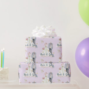 Brud & Brudgum Bröllopsklänning Presentpapper