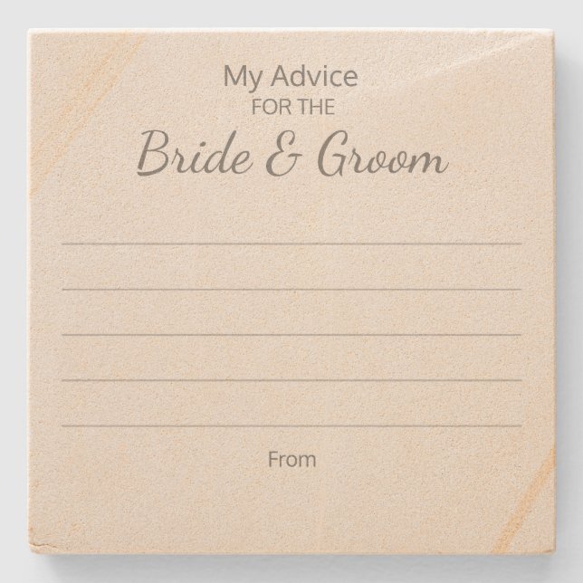 Brud & Brudgum Förvaringsbrickor Stenunderlägg (Framsidan)