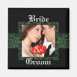Brud & Brudgum Foto Magnet