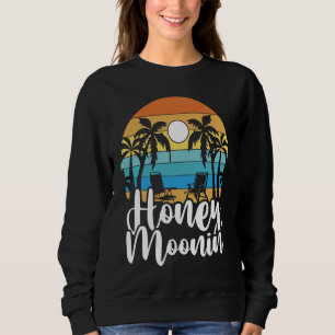 Brud Brudgum Semester Nygifta Bröllopsresa Retro B T Shirt