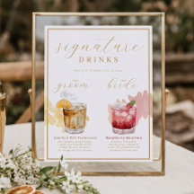 Brud & Brudgum Signaturdrycker Vattenfärg Cocktail