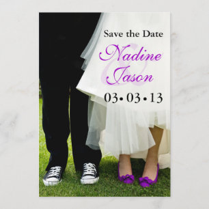 Brud & Brudgum Sneakers & Stövelspar Save the Date Inbjudningar