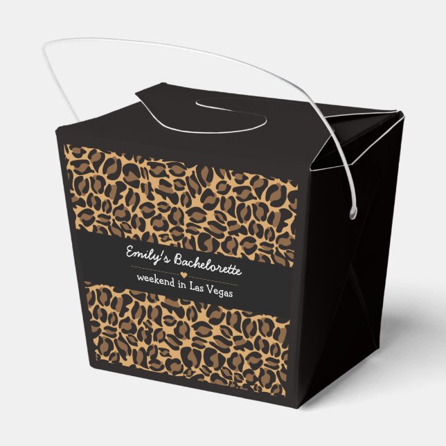 Brud Brudstylist Leopardtryck  Presentaskar (Baksidan Sidan)