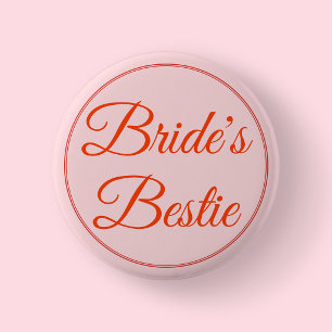 Brud Brudtjej Bästa Vän Henparty Knapp