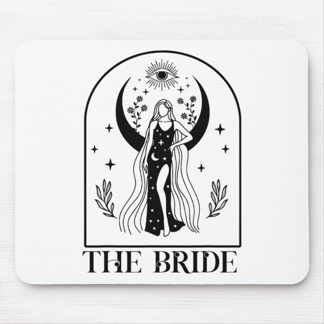 Brud Coven Witchy Gotisk Bröllop Bachelorette Musmatta (Framsidan)