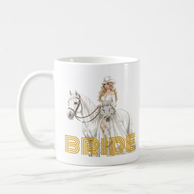 brud cowgirl kaffemugg (Vänster)