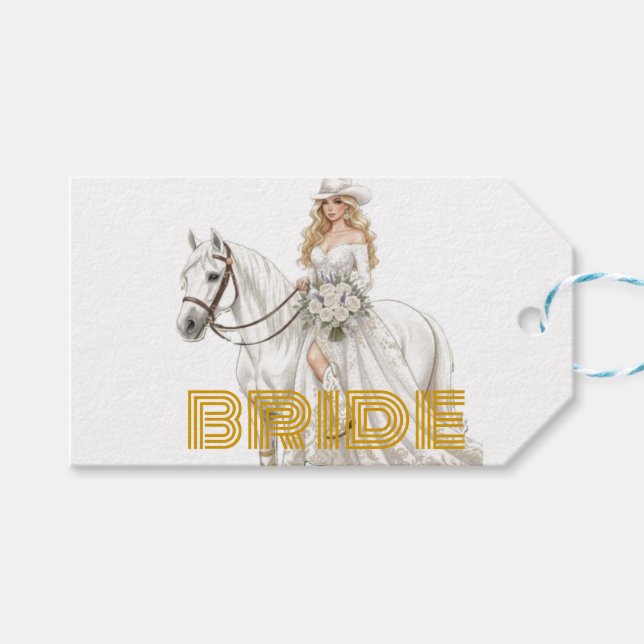 brud cowgirl presentetikett (Framsidan (Horisontell))