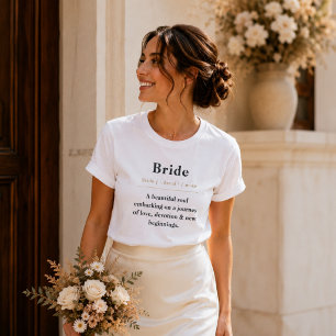 Brud Definition T-Shirt Personlig Brudgåva