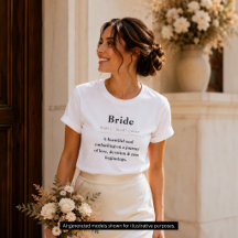 Brud Definition T-Shirt | Personlig Brudgåva