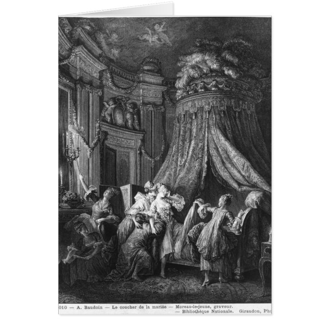 Brud densäng ceremonin hälsningskort (Framsidan)