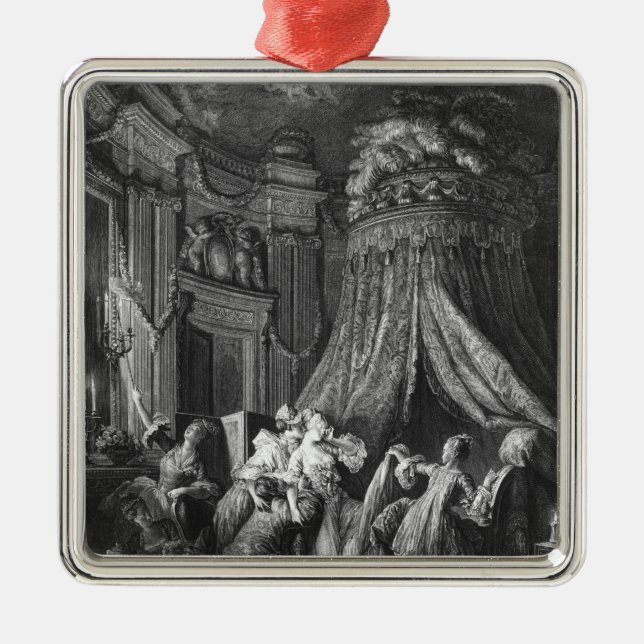 Brud densäng ceremonin julgransprydnad metall (Framsidan)