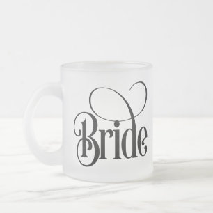 Brud (design 3) Frostad Glas Kaffe Mugg