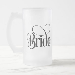 Brud (design 3) Frostad Glas Ölmugg Frostat Ölglas