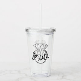 Brud Diamant Förlovningsring Silver Take Away Mugg