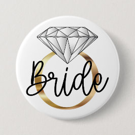 Brud Diamant Guld Förlovningsring Knapp