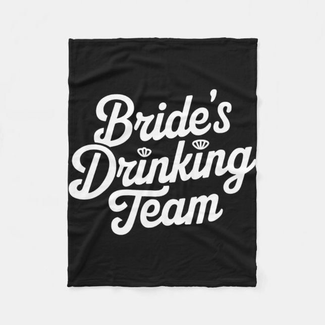 Brud Dryckande Team Systerfest Roligt Bröllop Fleecefilt (Framsidan)