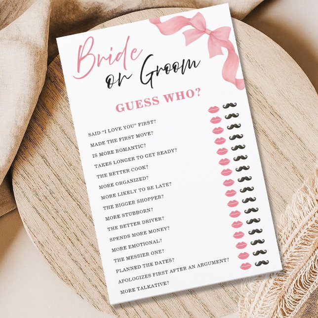 Brud eller brudgum med rosa rosett - Bröllopslek (Skapare uppladdad)