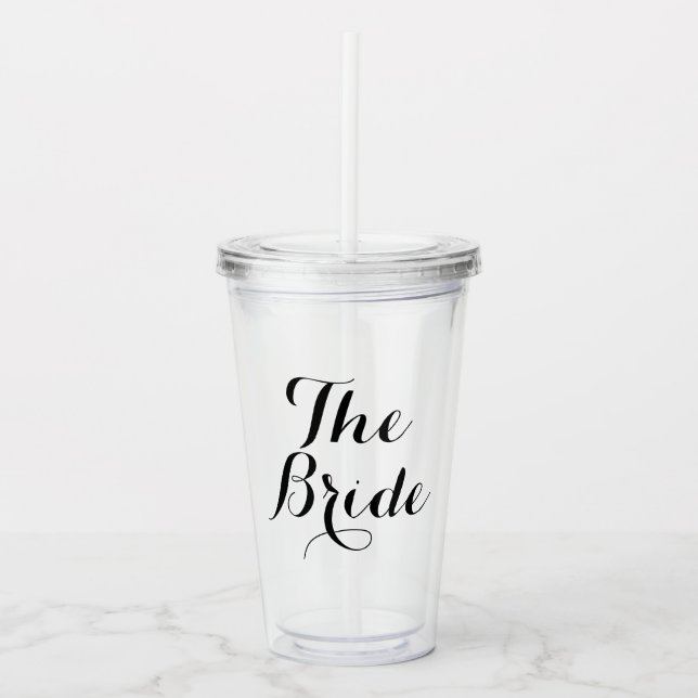 Brud eller brudtjänsteflicka Anpassad kalligrafi Take Away Mugg (Framsida)