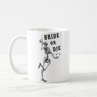 Brud eller dö Dansande skelett gotisk möhippa Kaffemugg
