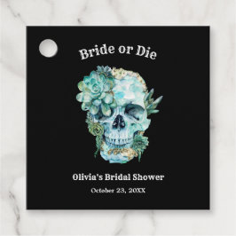 Brud eller dö Halloween Bröllopsdusch Gåvor Etiketter