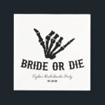 Brud eller dö Rockstjärna Skelett Spennarmöhippa Pappersservett<br><div class="desc">Det här är Brud eller dö Gothic Kuslig Rockstjärna Skelett Spennarmöhippa Pappersservetter!</div>