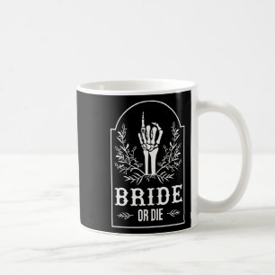 Brud eller dö skelett hand gotisk möhippa kaffemugg
