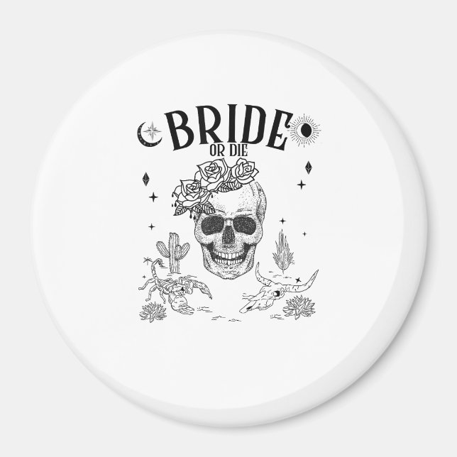 Brud eller dö tills döden skiljer oss åt Gothic Ba Magnet (Framsidan)