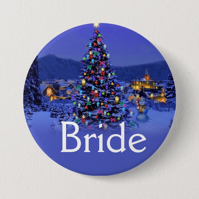 brud eller grov årgång jul bröllop knapp (Framsida)