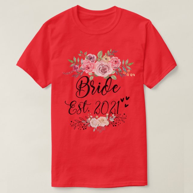 Brud Est 2022 Bröllop Senterparty  T Shirt (Design framsida)