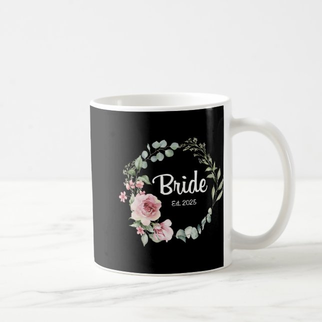 Brud Est. 2025 Bröllopspresenter för Brudar Kvinno Kaffemugg (Höger)
