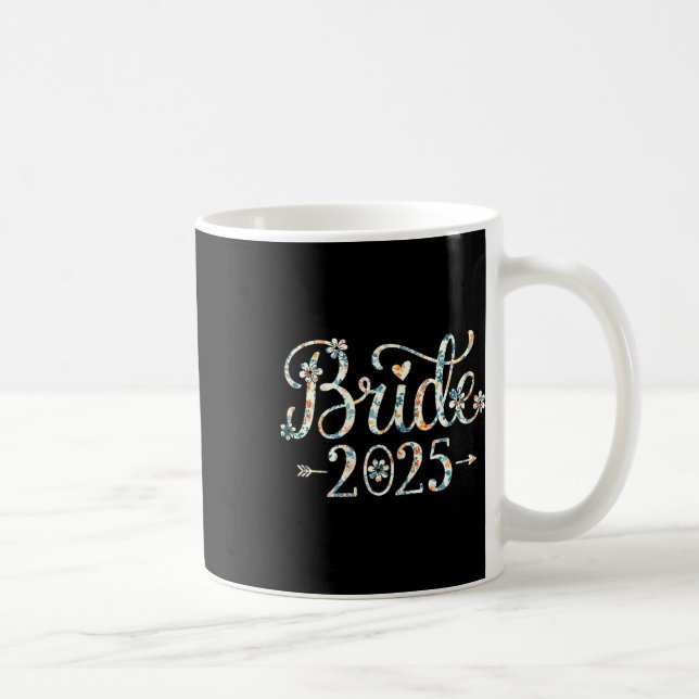 Brud Est 2025 Gift Bröllop Bröllopsfest Senterpart Kaffemugg (Höger)