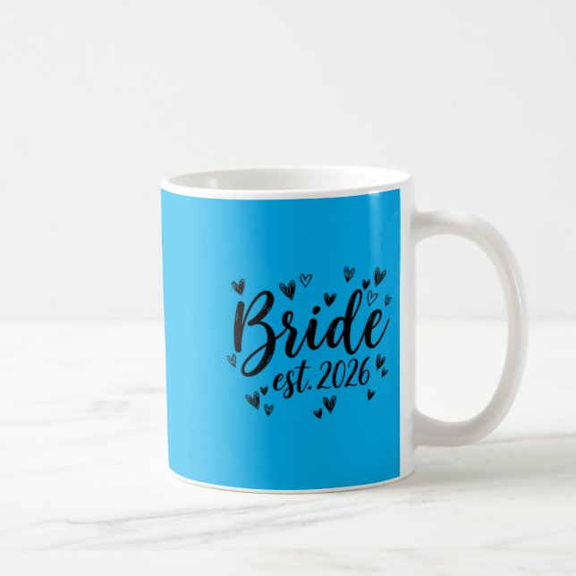 Brud Est 2026 Bröllop Nygift Brud Brudgum Fest Kaffemugg (Höger)