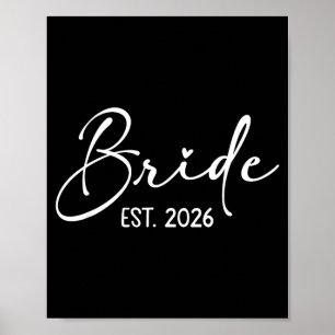 Brud est 2026 matchande förberedelse brud brudgum poster