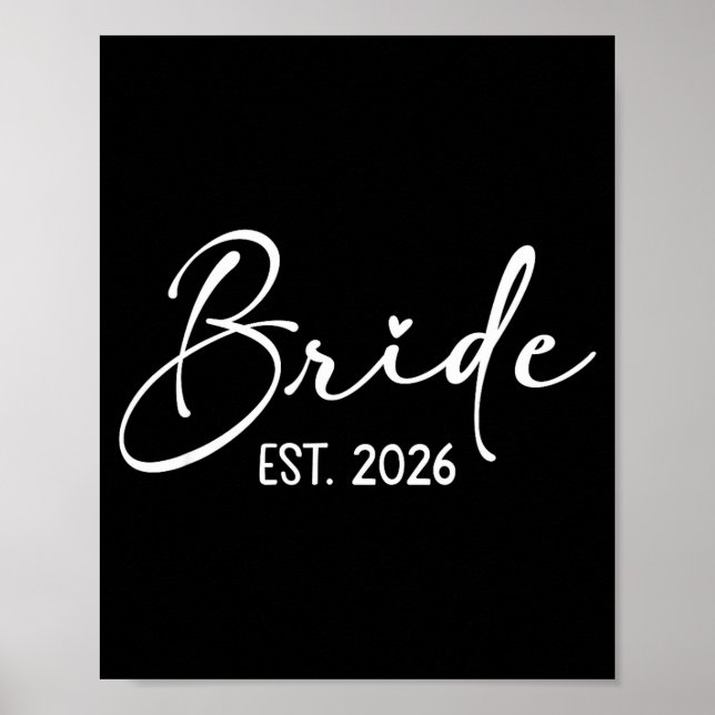 Brud est 2026 matchande förberedelse brud brudgum poster (Framsidan)