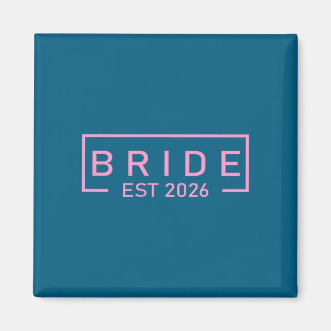 Brud est 2026 matchande förbereder sig brud brudgu magnet (Framsidan)