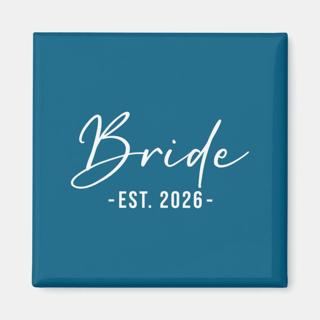 Brud est 2026 matchande förbereder sig brud brudgu magnet (Framsidan)