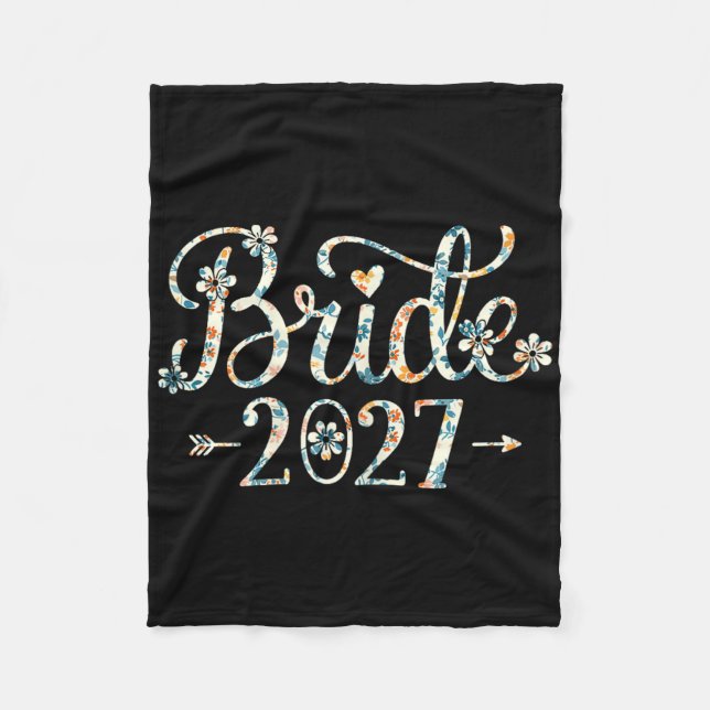 Brud Est 2027 Gift Bröllop Brud Parti Möhippa Fleecefilt (Framsidan)