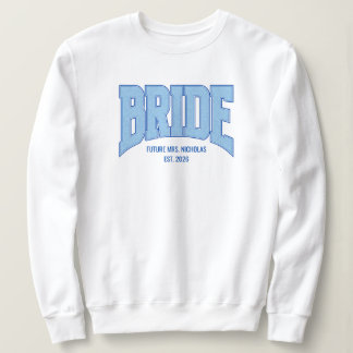 BRUD Falskt glitter universitetsinspirerad bröllop T Shirt
