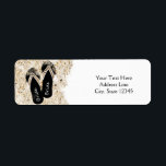 Brud flip flop sandaler sommar strand bröllop returadress etikett<br><div class="desc">Brud flip flop sandaler sommar strand brud shower adressetiketter. Matchande artiklar finns.</div>