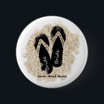 Brud flip flop sandaler sommar strand bröllopsdusc knapp<br><div class="desc">Brud flip flop sandaler sommar strand bröllopsdusch pin. Anpassa med valfri text.</div>