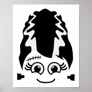 Brud Frankensteins söta monster Halloween-kostym Poster