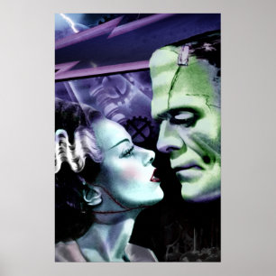 Brud & Frankie-monstret i kärlek Klassisk skräck Poster